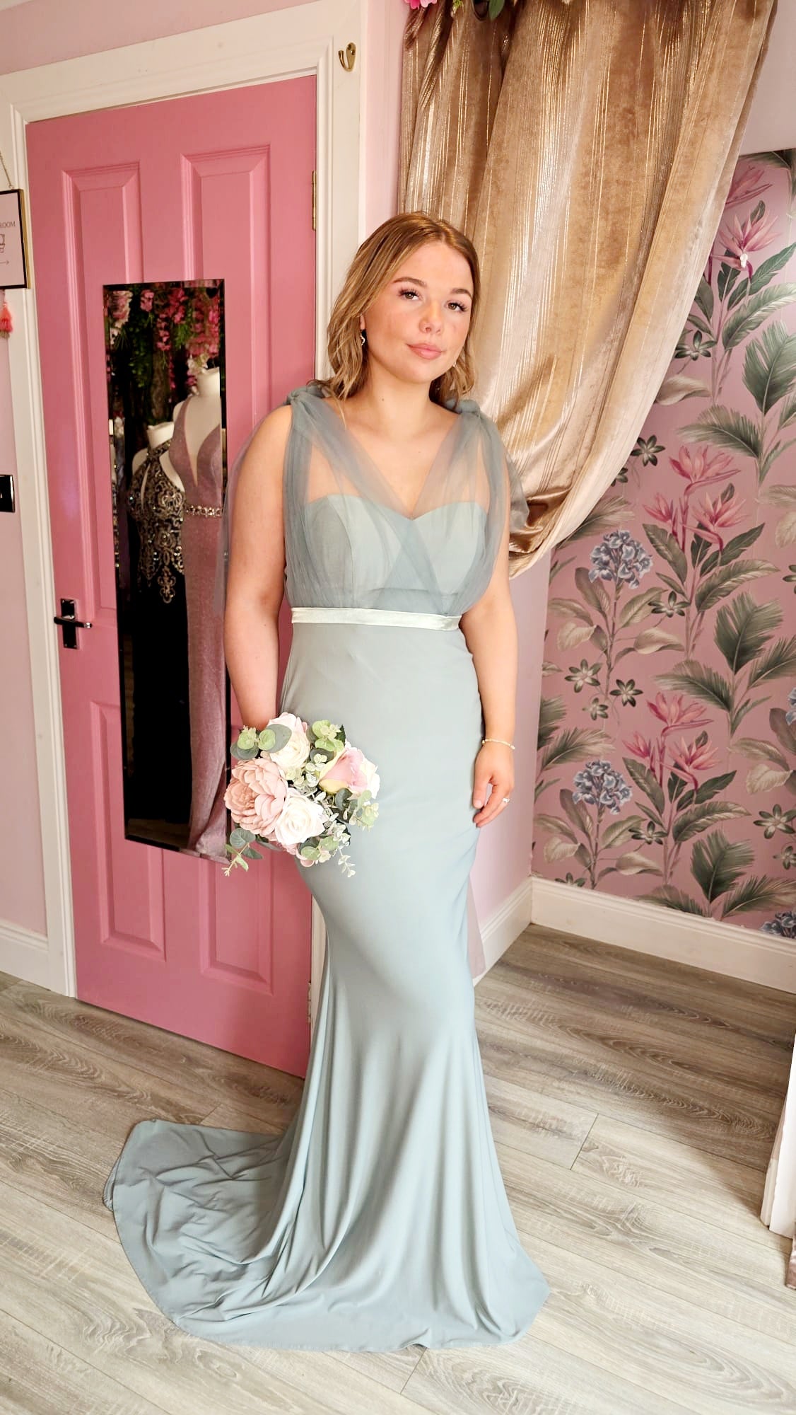 Alice Sea Sage Green Used For Photoshoot Sample Bridesmaid Dress