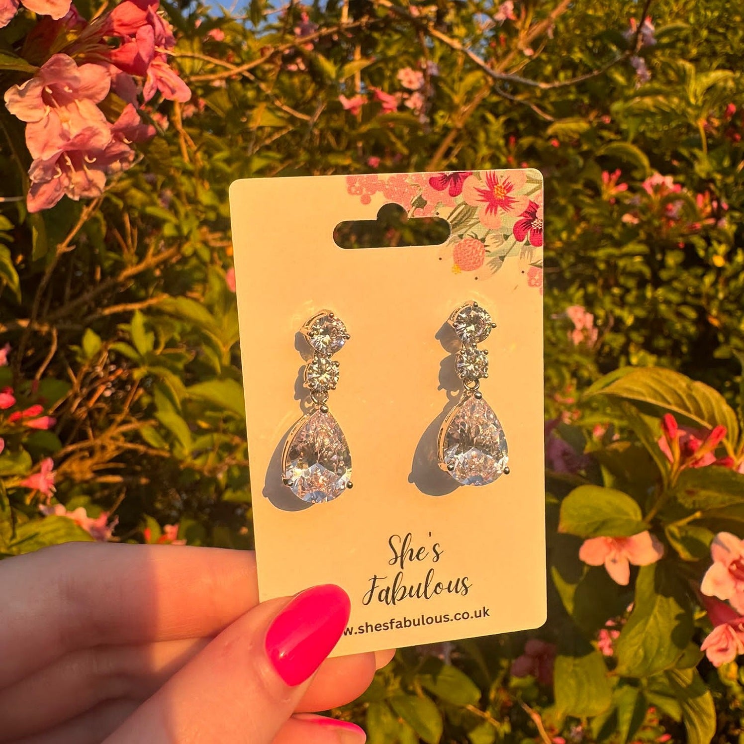 Elliott Crystal Teardrop Earrings