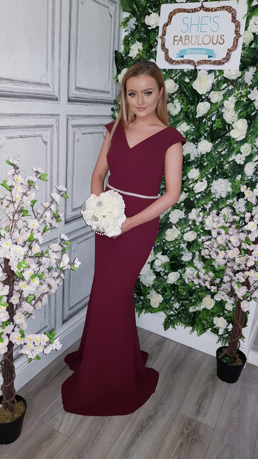 Elegant burgundy bridesmaid outlet dresses