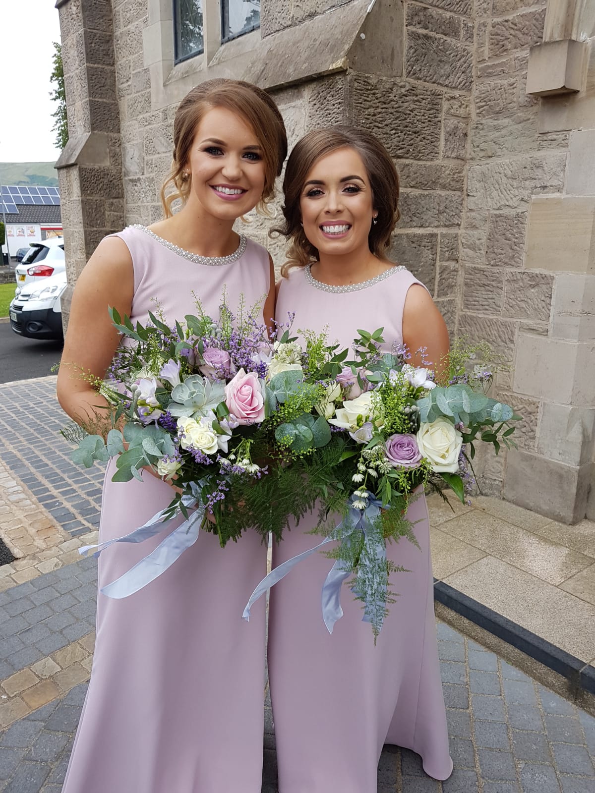 Purple and silver bridesmaid dresses best sale