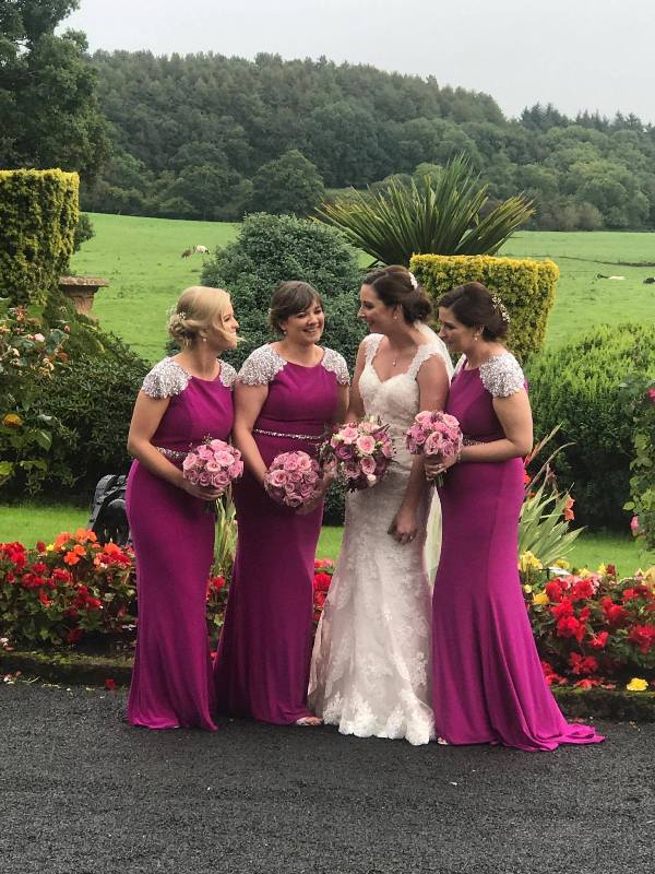 Purple sequin cheap bridesmaid dresses